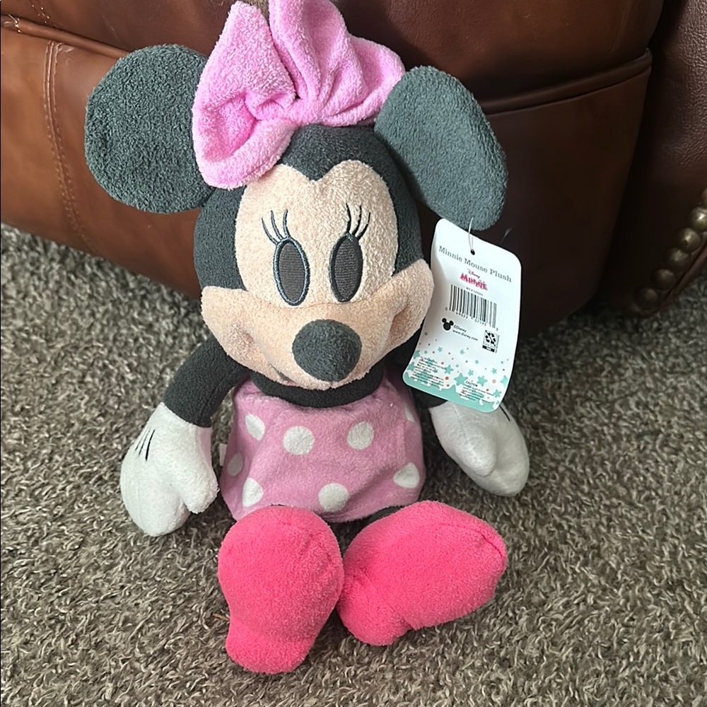 Disney Minnie Mouse Plush Toy - Pink and Gray